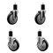 Service Caster 5'' Black Poly Wheel Swivel 1-3/4'' Expanding Stem Caster Set 2 Brakes, 4PK SCC-EX20S514-PPUB-BLK-2-TLB-2-134 - alternate 1